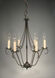 Hunter 6 Light 18.5 inch Dark Brass Chandelier Ceiling Light in Without Crystal